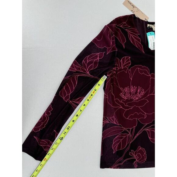 Les Serein Shirt Top Women’s Size XL Mesh Floral Y2K Long Sleeve Graphic 90’s - Picture 13 of 14